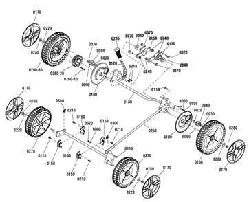 Wheels Group (7501792) Diagram and Parts List for 7800822-BTXPV22700E 2011 Briggs and Stratton Lawn Mower
